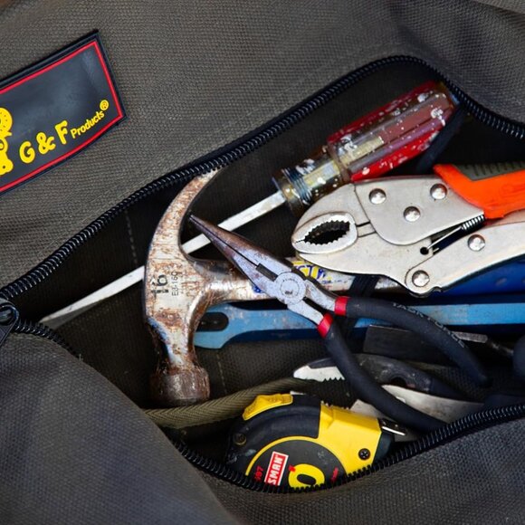 Waxed Canvas All Purpose Military Style Duffle Bag, Water-Resistant, Adjustable - Picture 10 of 12